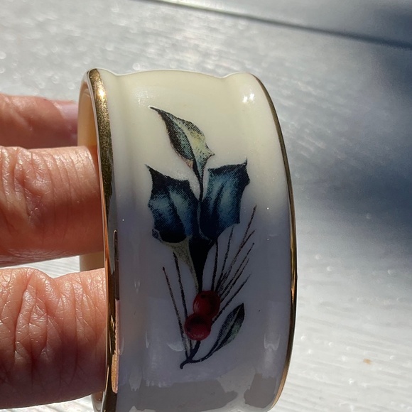 Lenox Napkin Rings Winter Greetings Set of 4 Vintage 2003 New in box unused - Picture 4 of 10